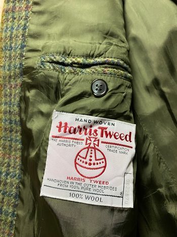 Blazer Harris Tweed Vintage 1983 Laine Homme Taille 58 