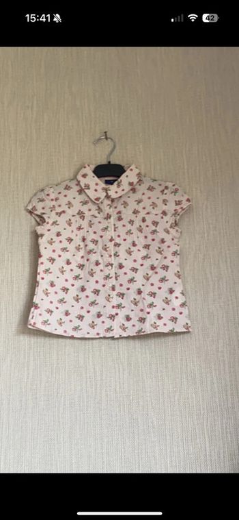 Chemise fleurie rose 4 ans sergent major
