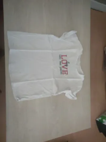 T-shirt blanc Big Love avec mes copines 12 ans