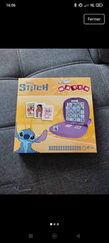 Disney stitch jeu de société match