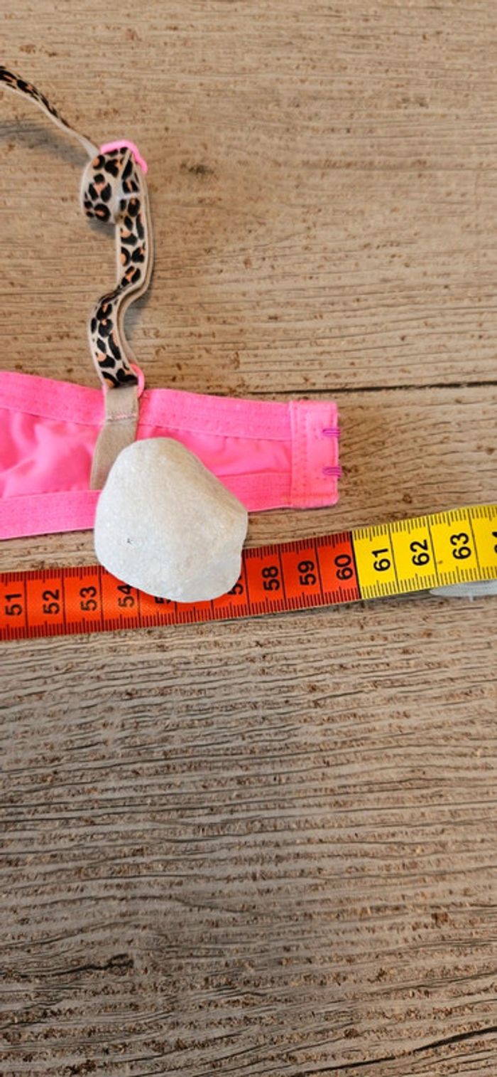 Soutien gorge ado rose fluo, bretelles léopard, Secret Possession, F 85B, Eu 70B, neuf - photo numéro 6