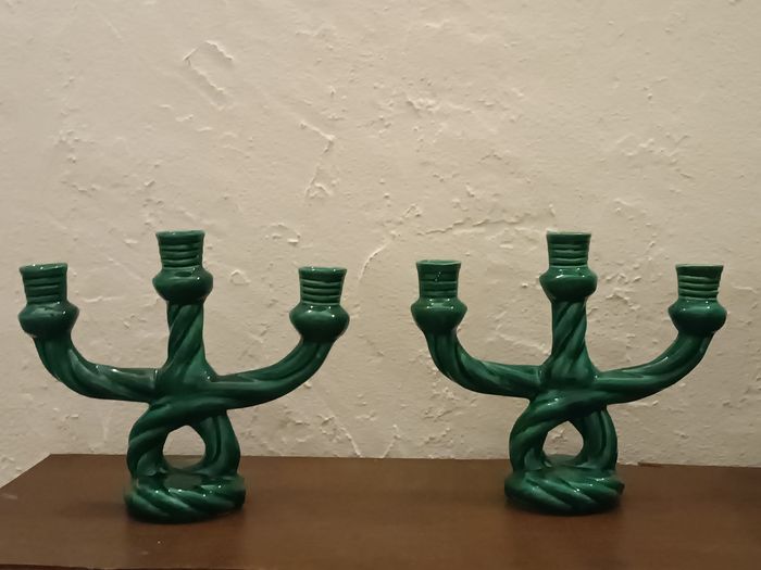 Paire de chandelier Vallauris 1950