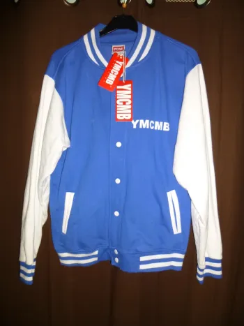 veste gilet TEDDY bleu / blanc YMCMB taille L