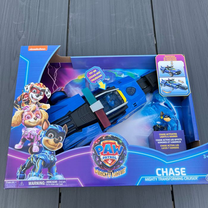 Voiture Chase Spin : Super véhicule interactif Deluxe Pat Patrouille Mighty movie