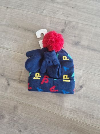 Bonnet et gants 2/4ans alphabet