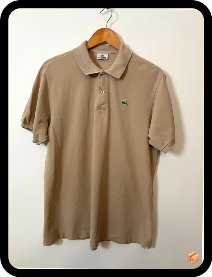 Polo Lacoste Homme – Taille 6 – Beige – Authentique vintage
