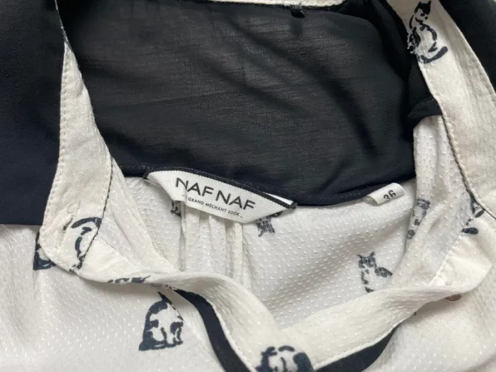 Chemise fluide / blouse Naf naf 36 Motif chat - photo numéro 8