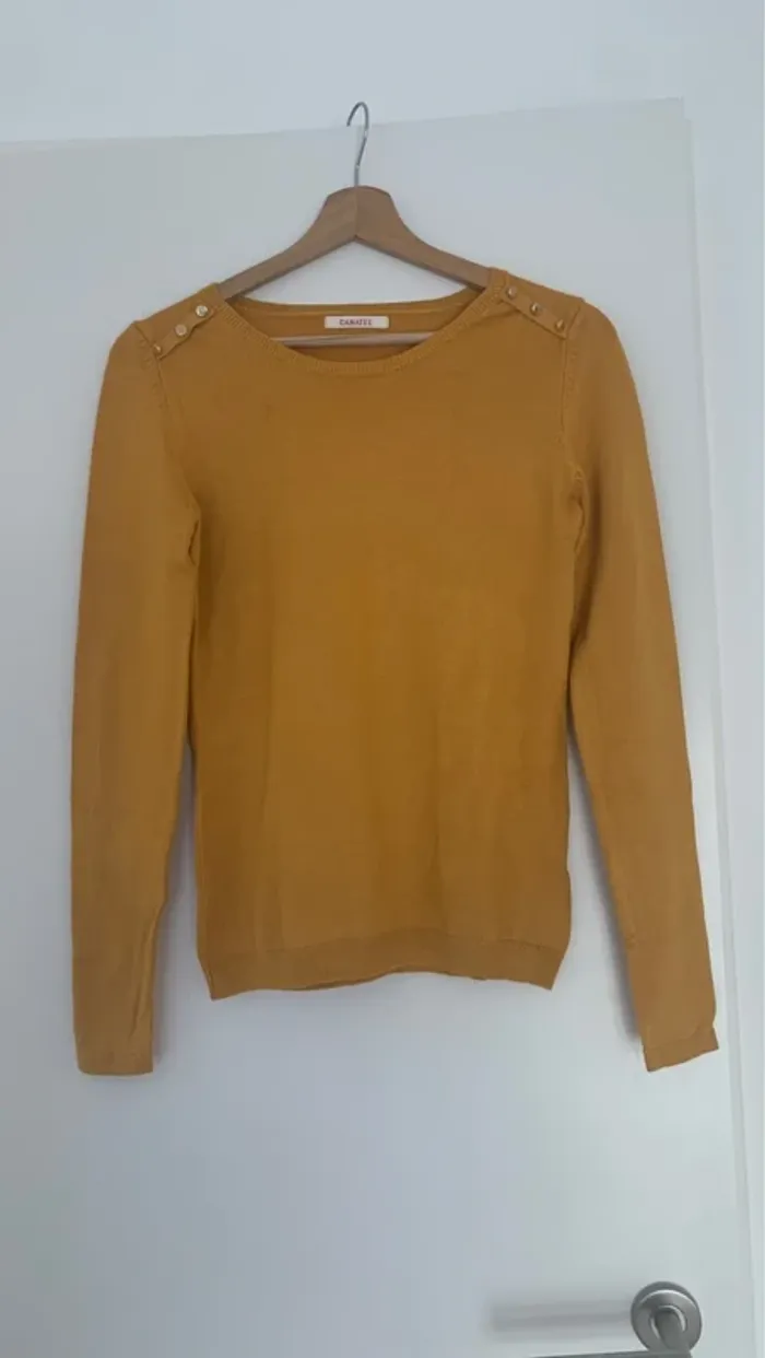 Pull fin moutarde