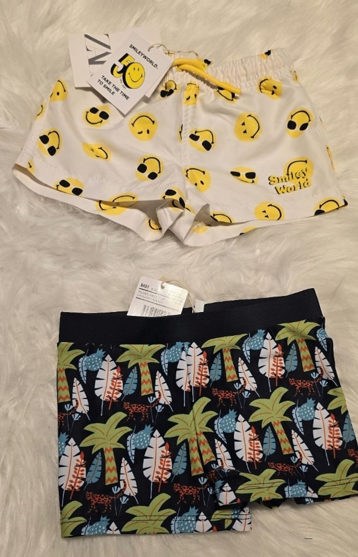 Neufs(non portés) 🏷😍💙deux  maillots de bain 23 /24 mois garçon 💙😍🏷