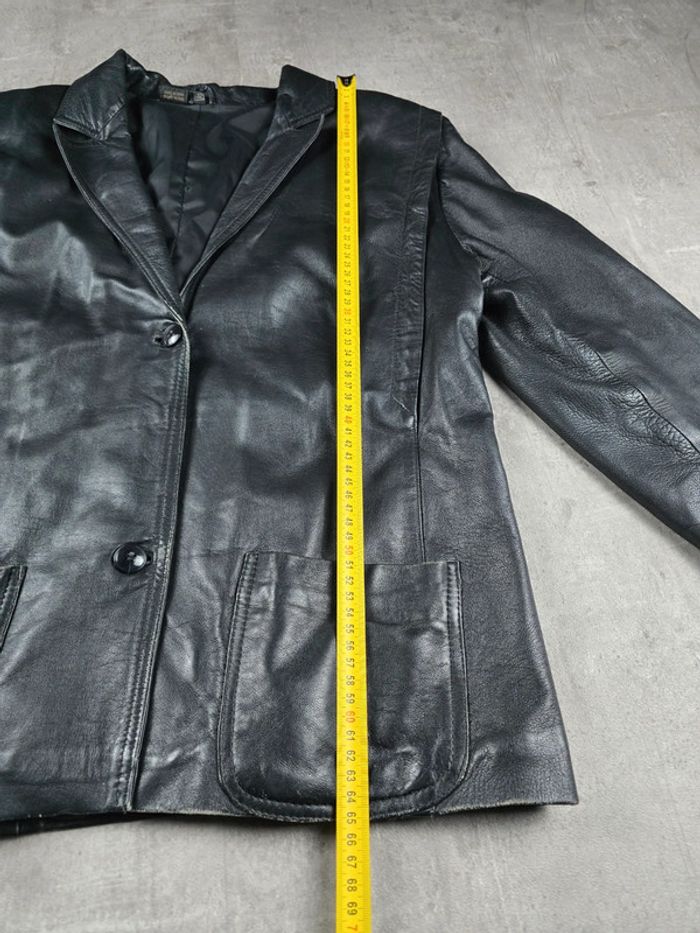 Veste cuir vintage noir homme taille 42 bon état - photo numéro 17