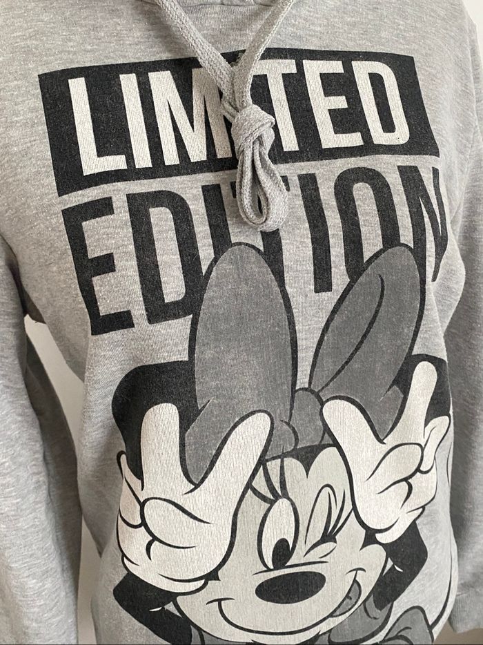 Pull Sweat Capuche Gris Disney Minnie - photo numéro 2