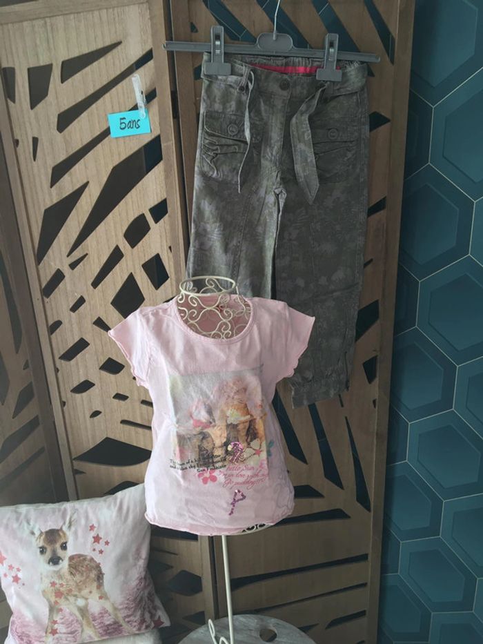 Ensemble pantacourt et T-Shirt fille 5 ans