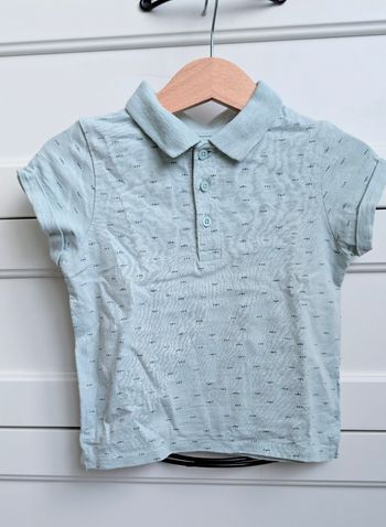 Polo manches courtes bleu turquoise Kiabi 24 mois 