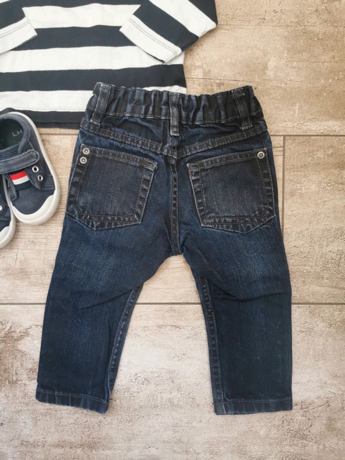 🌹Jacadi Ensemble 12/18mois pantalon jean et haut - photo numéro 8
