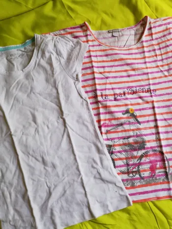 Lot de t-shirts manches courtes fille