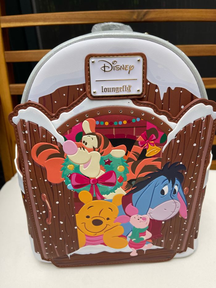 Loungefly Disney Winnie the Pooh Holiday Friends backpack