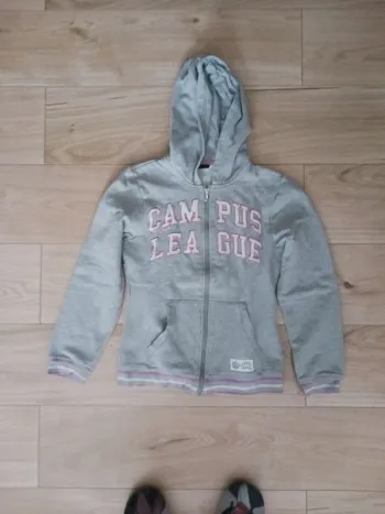Gilet zippé à capuche court fille 16 ans Go sport