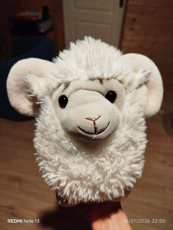 Peluche gipsy bouc bélier blanc