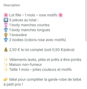 Lot  1 mois