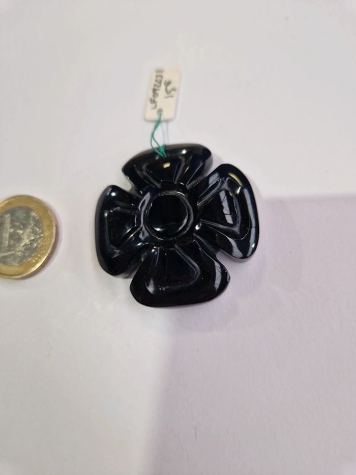 Pendentif obsidienne noire Toetihuacan - photo numéro 4