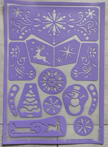 Pochoir maquillage neuf grim'tout noël