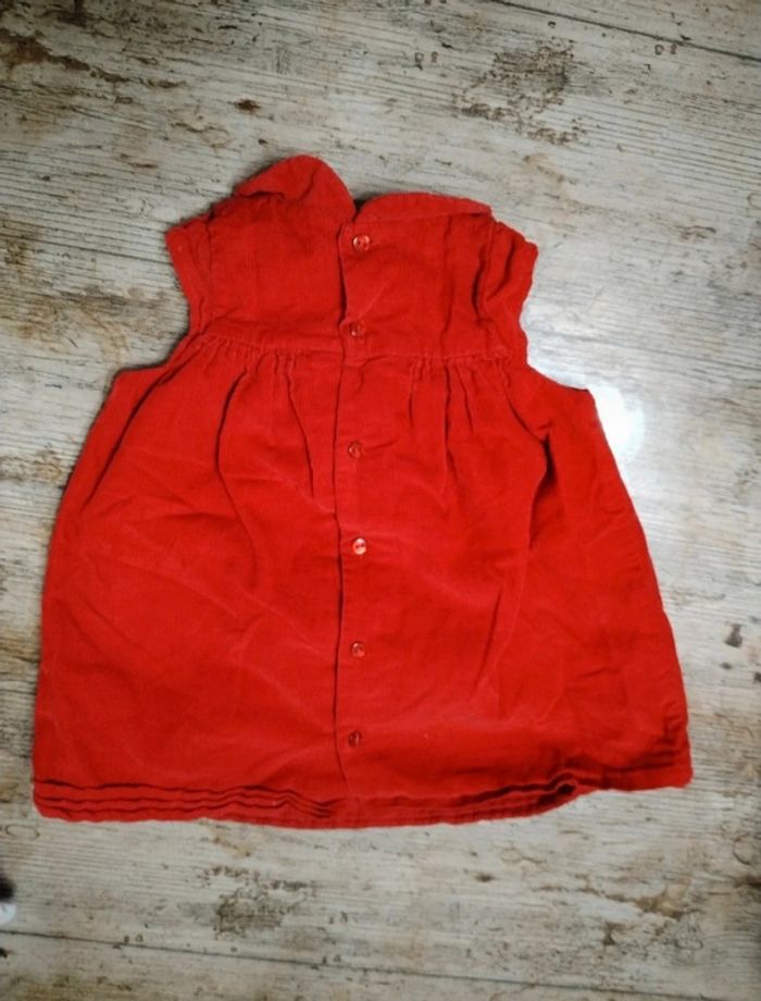 Jolie robe en velours côtelé fille 3 mois - photo numéro 3