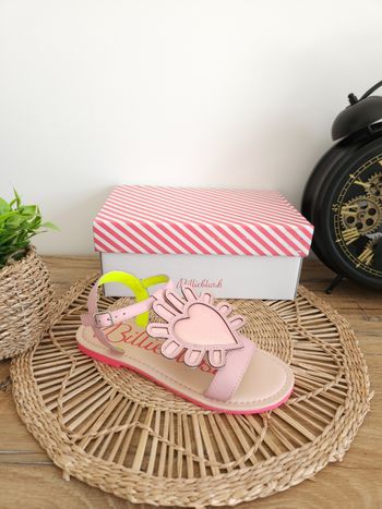 Sandales Cœur à paillettes Rose malabar Billieblush Pointure 35