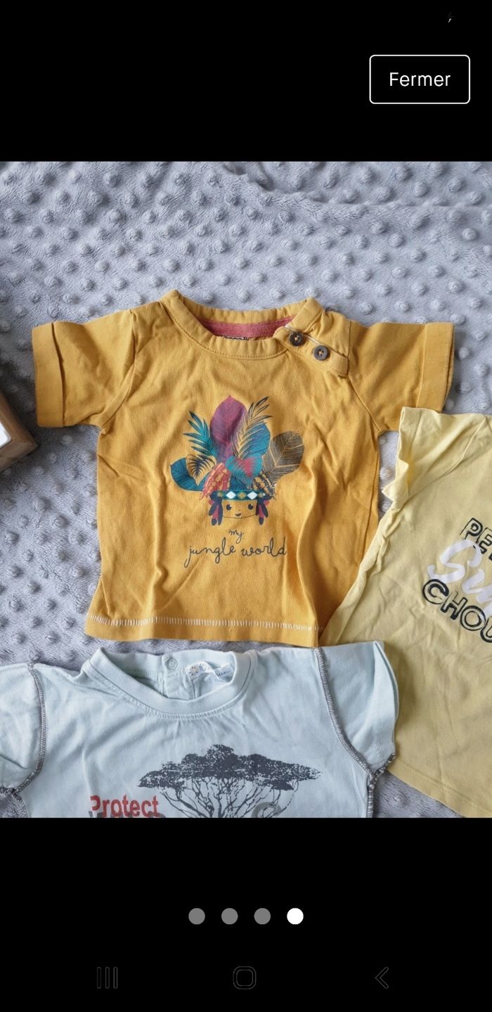 Lot de 3 tee shirt 9 mois - photo numéro 3