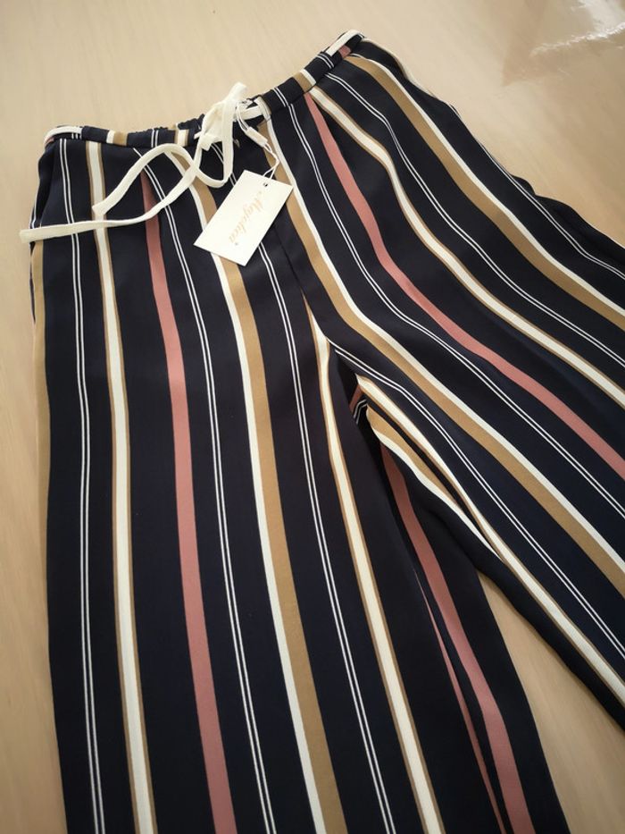 Pantalon large rayée - NEUF - Taille S