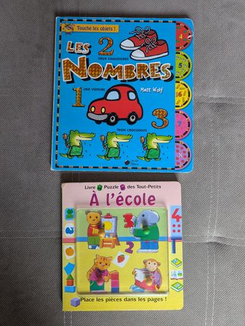 Lot de 2 livres chiffres et formes