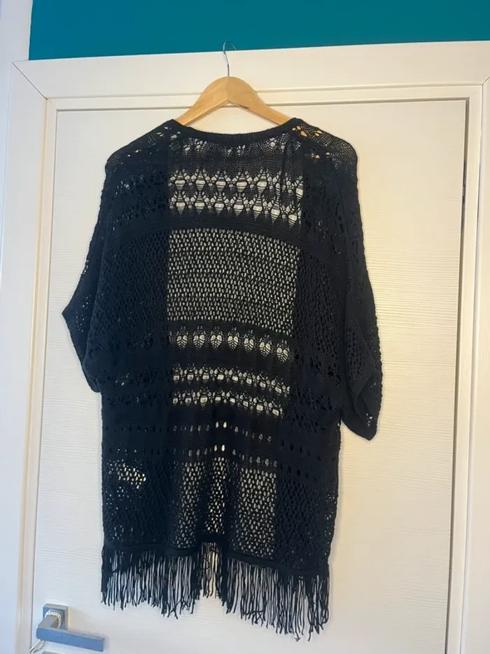 🔹 Gilet noir ajouré bohème – In Extenso 🔹 - photo numéro 2