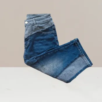 Pantacourt en jeans bleu - Taille M