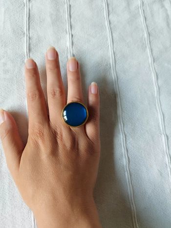 bague ajustable en acier inoxydable doré
