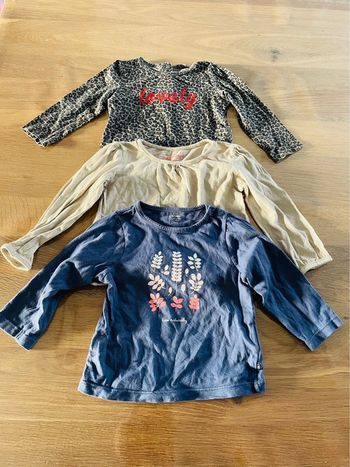 Lot tee shirt manches longues 12 mois