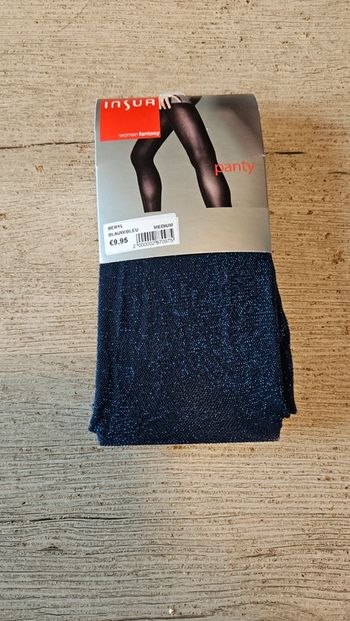 Paire de collants bleu brillant, taille M, Insua, neuf emballé