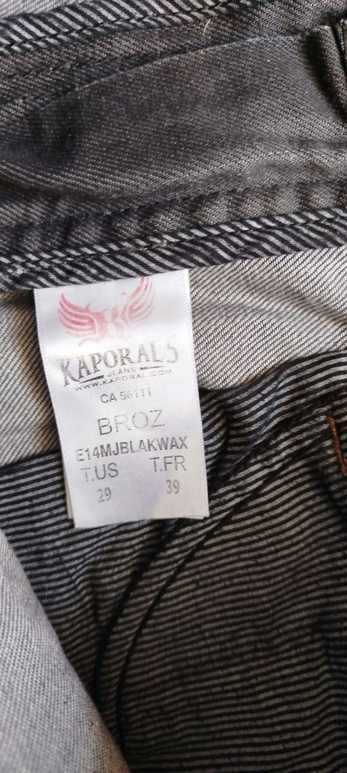 Jean Kaporal W29 Demi-slim gris foncé ciré Très Bon État - photo numéro 8