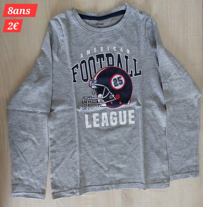 T-shirt American football garçon 8ans - photo numéro 2