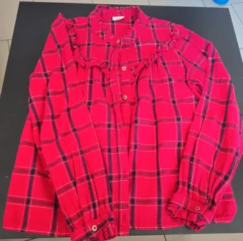Chemise à carreaux fille