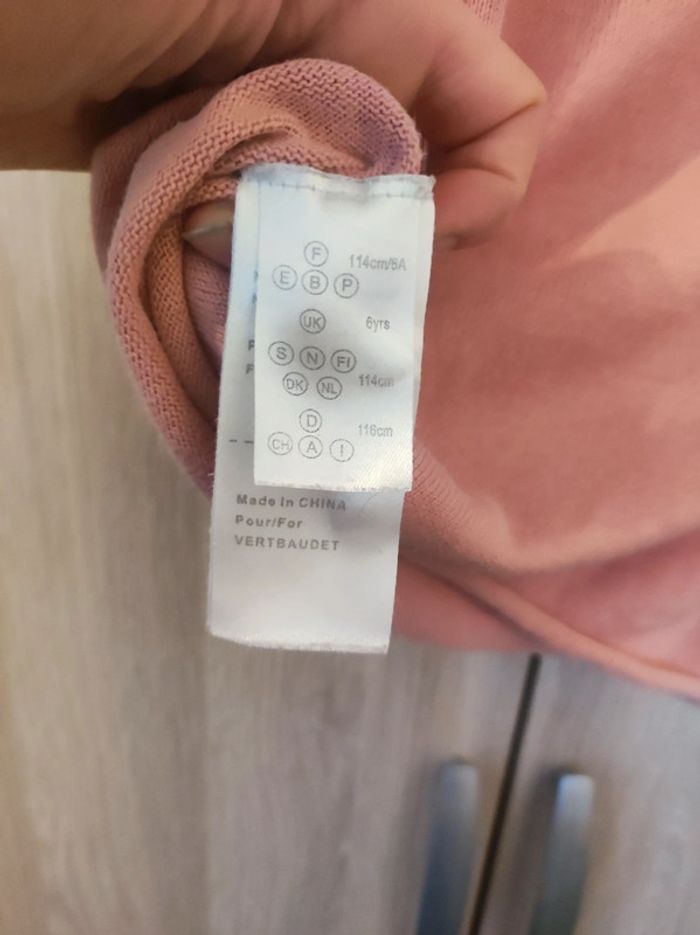 Pull rose coeur Verbaudet 6 ans - photo numéro 5