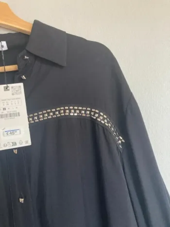 Robe été noire Zara - taille S - neuve avec étiquette - photo numéro 4