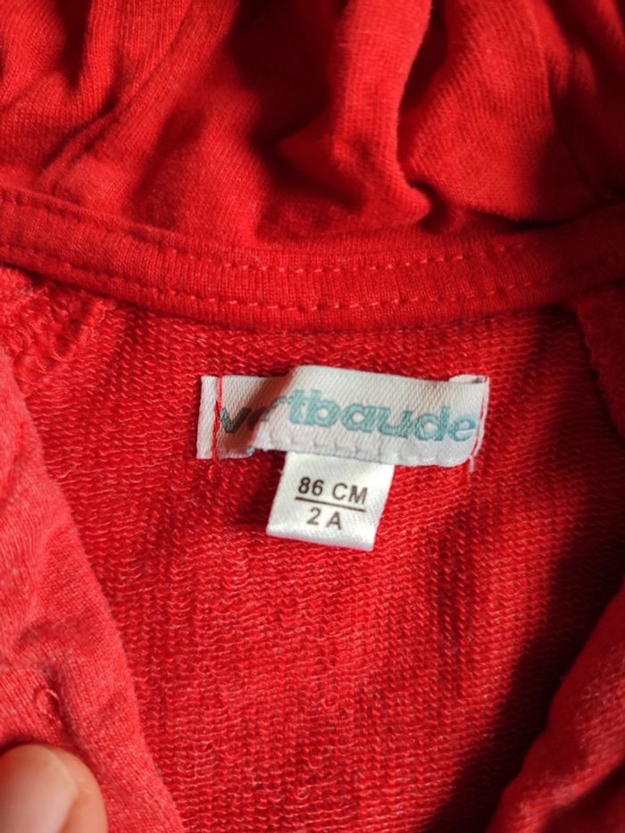 Sweat zippé à capuche Neuf Vertbaudet en 24M - photo numéro 3
