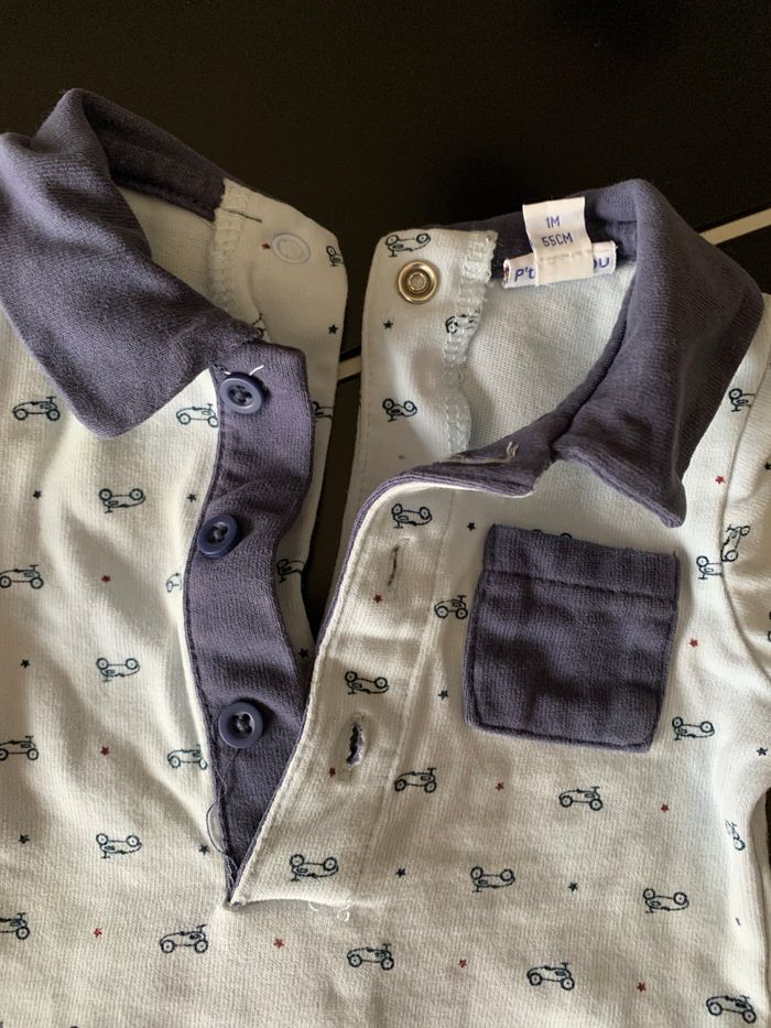 Lot 3 bodies style habillé 1 mois - photo numéro 4