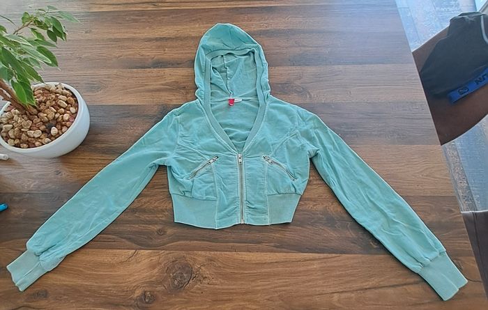 Veste courte femmes colorie menthe H&M taille 38 - photo numéro 8