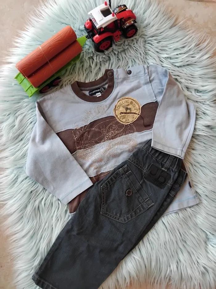 🌟 ensemble garçon 18 mois Jean Bourget