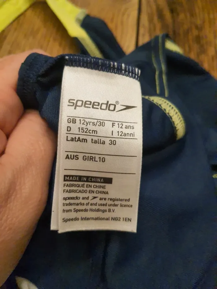 Maillot de bain Speedo marine/jaune fr 12ans - photo numéro 10