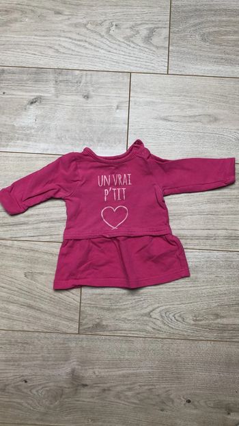 Robe sweat-shirt rose