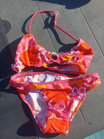 Maillot de bain fleurs roses 14 ans
