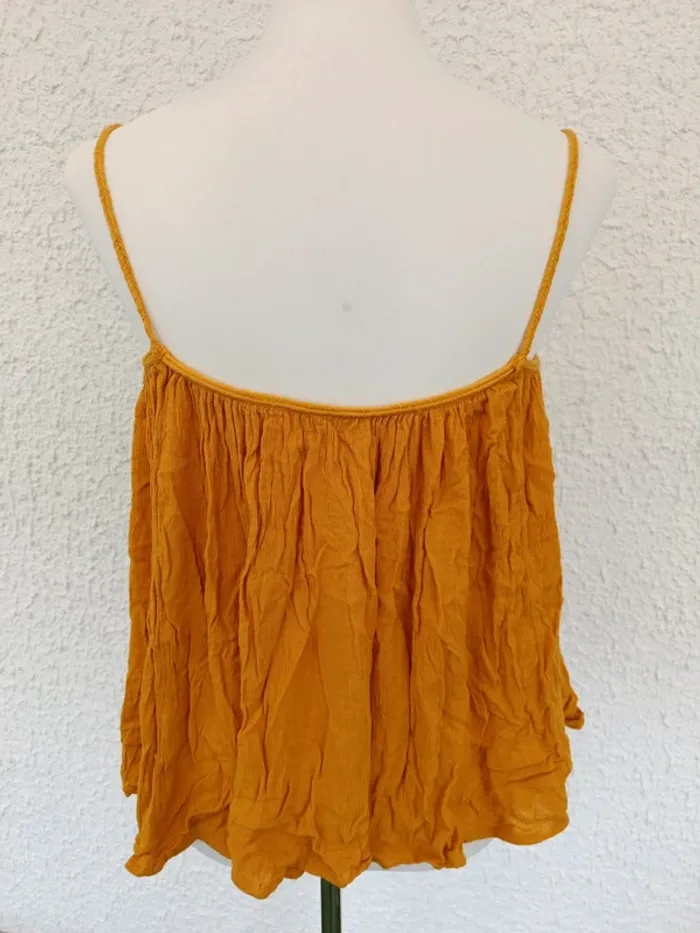 Haut fluide à bretelles moutarde Pimkie taille S taille - photo numéro 2