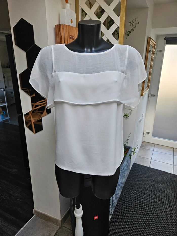 Débardeur avec voile blanc taille M