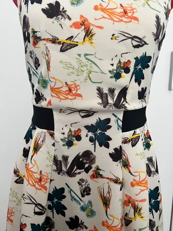 Robe patineuse blanche imprimée fleurie Nafnaf - photo numéro 3